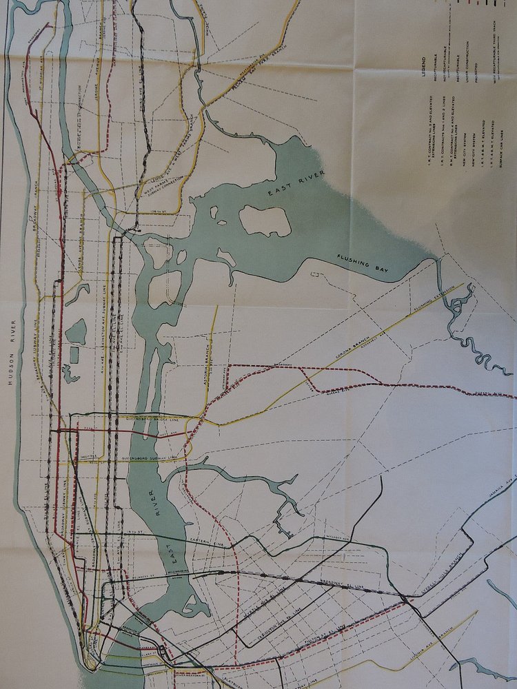 Track Plan of Existing and Proposed Rapid Transit Lines (1927)