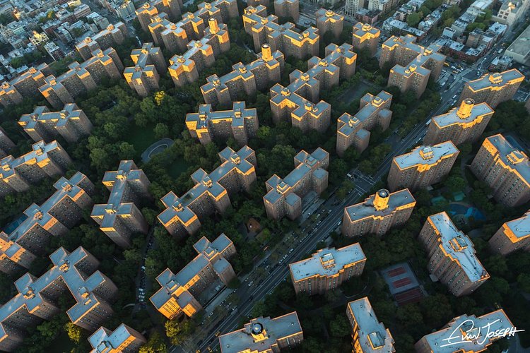 Stuyvesant Town Peter Cooper Village at sunrise