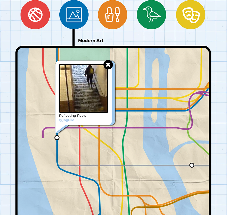 Satirical NYC Subway Map (screenshot)