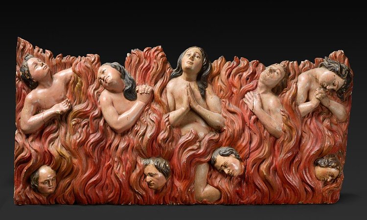 Anima Sola Depiction of souls in purgatory, mid 19th Century Courtesy David Wheatcroft