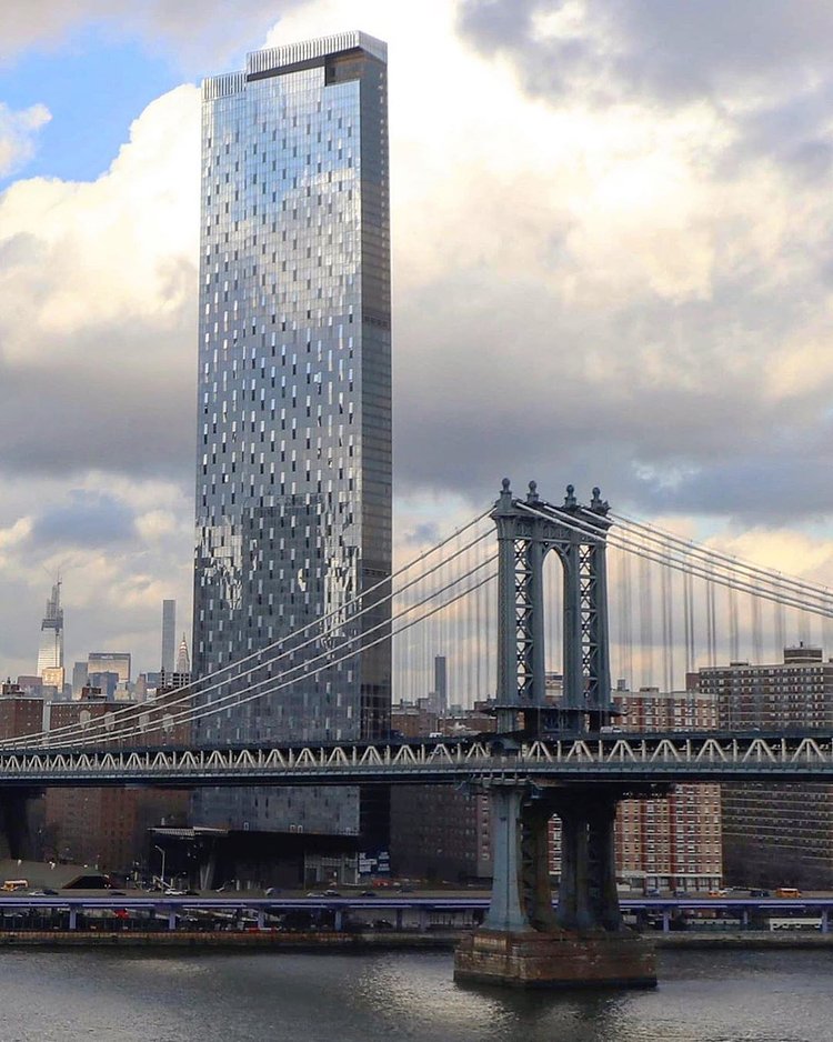 One Manhattan Square and Manhattan Bridge, New York, New York