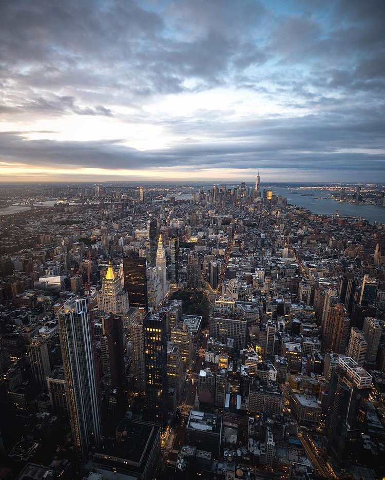 Lower Manhattan from Empire State Building 102nd Floor Observation Deck