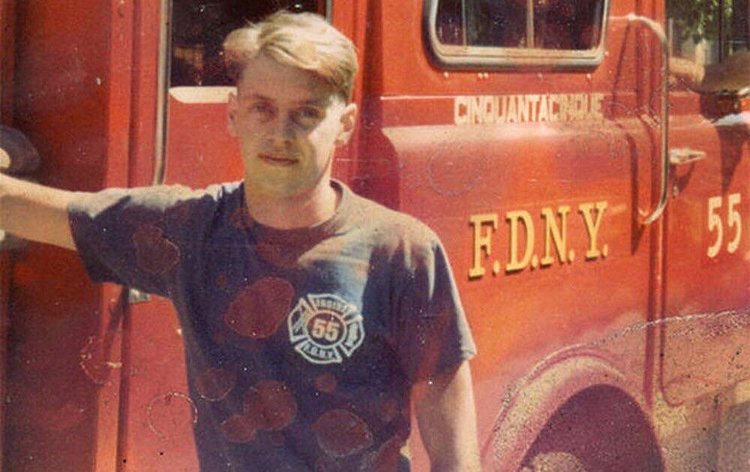 Steve Buscemi when he worked as a firefighter at the NYC Fire Department, 1981