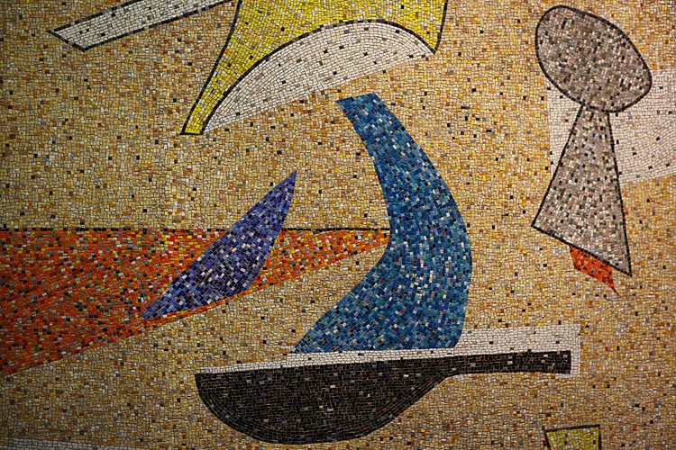 A detail of the mural.