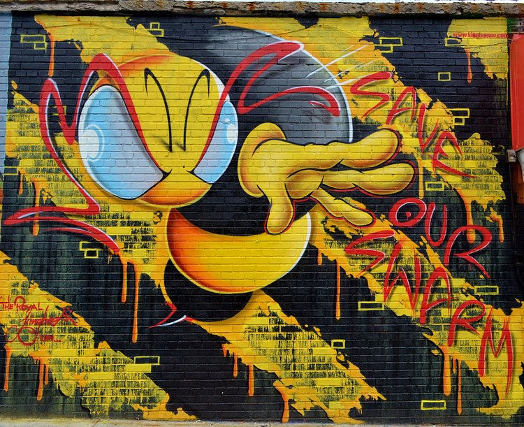 Welling Court: The Royal Kingbee, 9.21.14 | A visit to the Welling Court Mural Project in Queens on 9.21.14. With 5 Pointz gone, Welling Court has become the new graffiti center in the borough. I'll try to include the individual artists, great talent/ work from everyone.