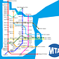 Manhattan Subway Map if every Subway Restaurant in the Borough was a subway station