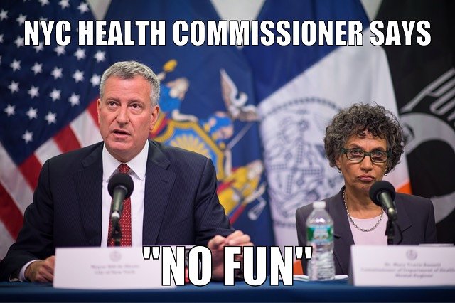 Mayor Bill de Blasio, left, with Health Commissioner Dr. Mary Bassett.