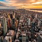 Sunset over Lower Manhattan from Empire State Building