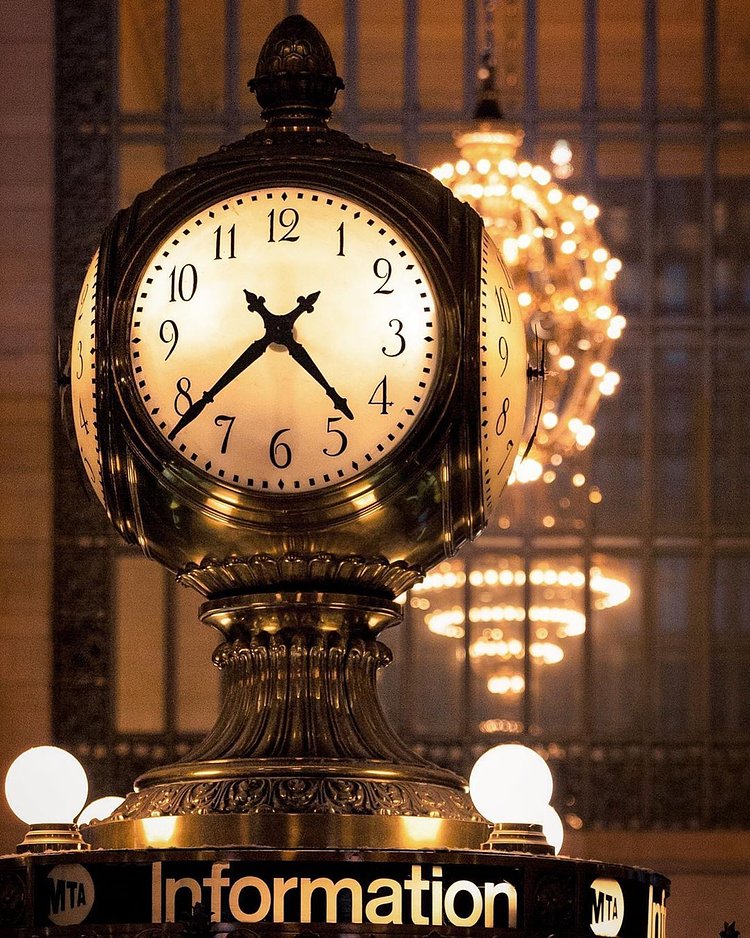 Tiffany Clock, Grand Central Terminal, Midtown, Manhattan