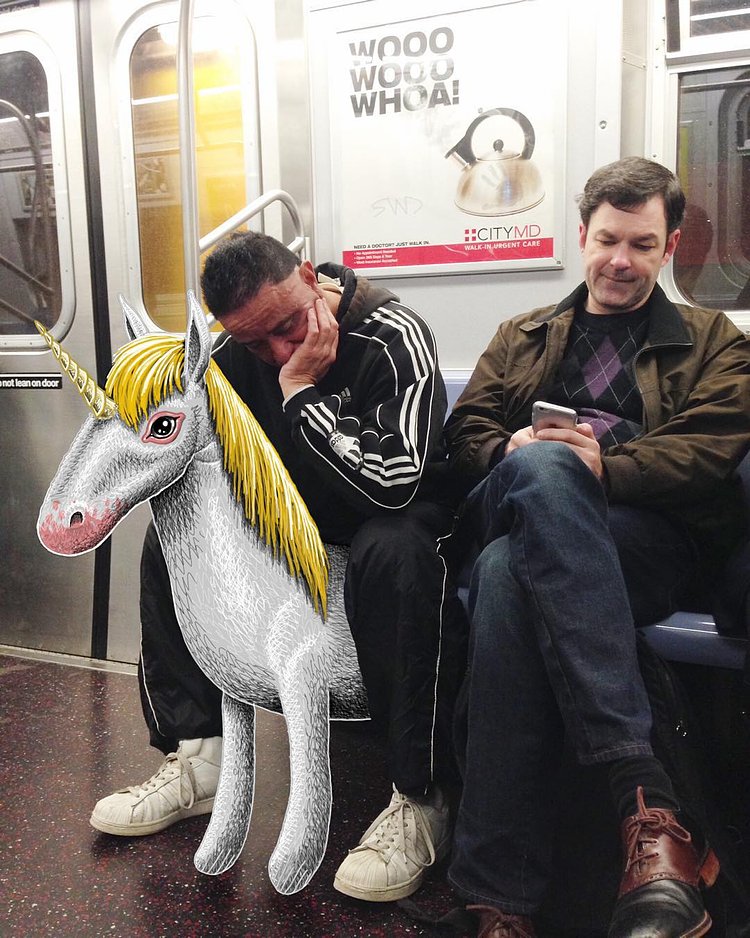 #subwaydoodle #subway #doodle #swd #nyc #unicorn #etiquette #manspreading #ridingtheunicorn