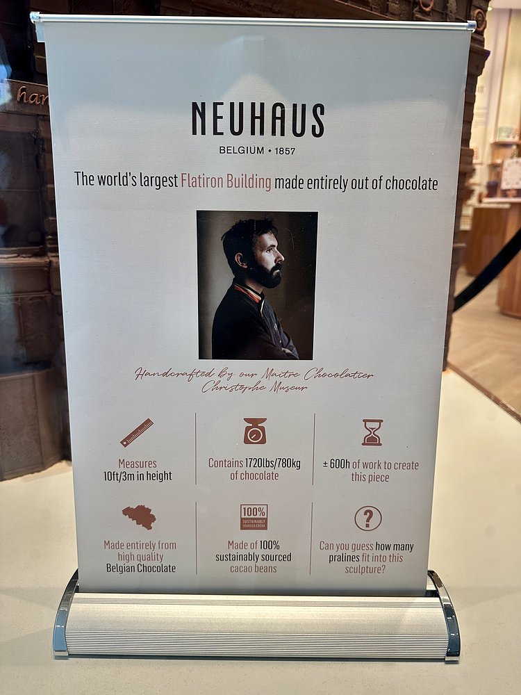 Chocolate Flatiron Building - Neuhaus, Hudson Yards, NYC