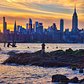 Sunset Over Manhattan Skyline