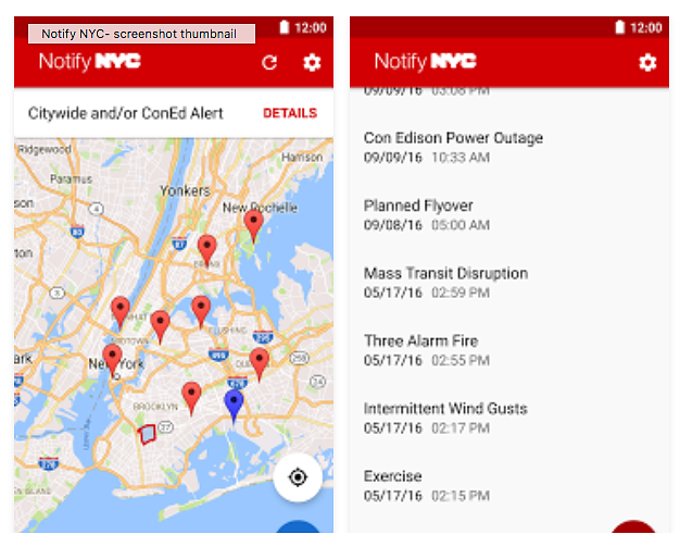 NotifyNYC Android App