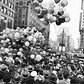 April 22, 1942: Red, white and blue balloons were toted into Times Square as part of a U.S.O. spectacle hosted by the vaudeville comedian duo Ole Olsen and Chic Johnson. Though the comedians made an appeal for “adequate recreational facilities for soldiers on detached duty in remote areas,” any air of patriotic unity dissipated as soon as the balloons were released, and “a few pugilistically inclined spectators were restrained from wholesale grabbing by the police.”