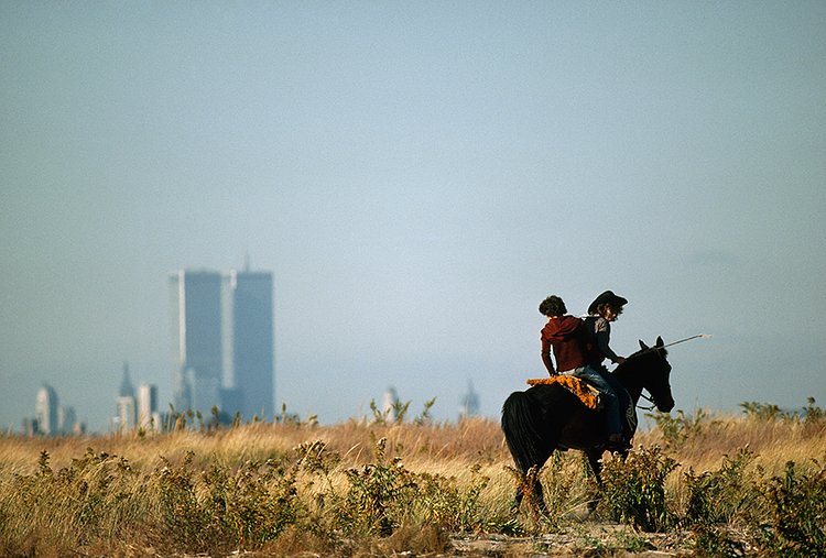 Horseback riding in Jamaica Bay, 1979