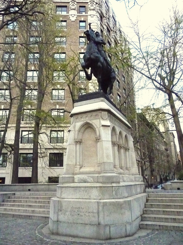 Joan of Arc Monument off Riverside Drive | Riverside Drive and 93rd. Street

Here's a 1918 Bastille Day photograph: digitalgallery.nypl.org/nypldigital/id?722736 F
courtesy of Caesar1956