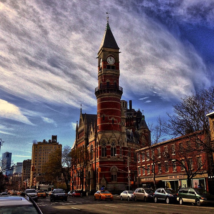 2:15 Jefferson Mkt. Library | Originally a courthouse, the Jefferson Market library is a Gothic Victorian style building designed by architects Frederick Clark Withers and Calvert Vaux who apparently assisted in the design of Central Park.  I absolutely love this NYC gem and shoot it frequently.