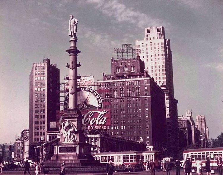Columbus Circle, New York City, 1952