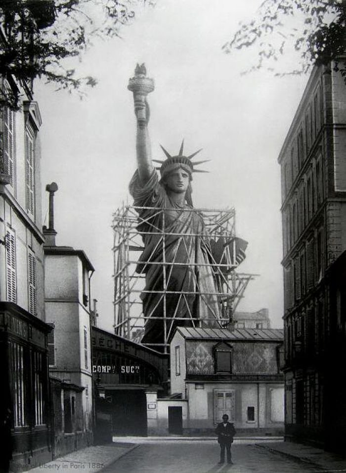 The Statue of Liberty in Paris, 1884