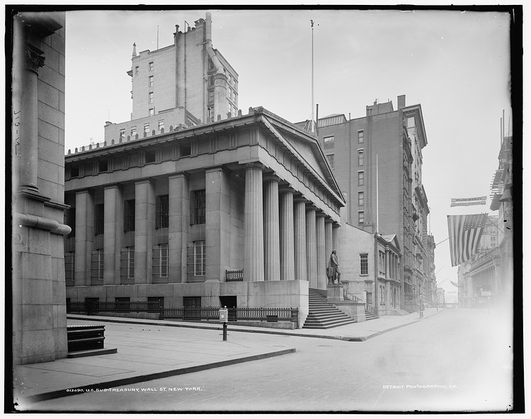 U.S. Sub-treasury [Federal Hall], Wall St., New York ca. 1900