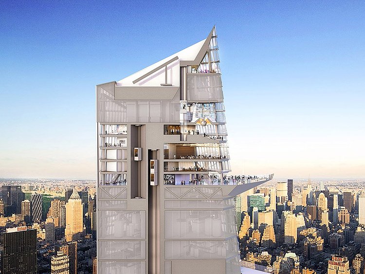 Rendering of the Hudson Yard's All-Glass Observation Deck