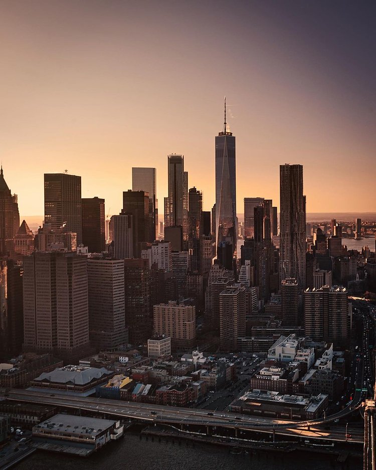 Sunset over Lower Manhattan