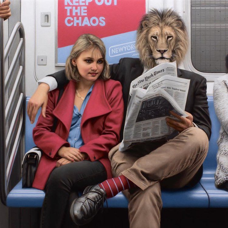 'Morning Commute' on view now at Thinkspace's (@thinkspace_art) booth at SCOPE Miami Beach (@scopeartshow). Show runs December 1st-6th. Full info at thinkspace.com. 
#grabelsky #matthewgrabelsky #scopemiamibeach #scopeartshow #thinkspacegallery #thinkspacefamily #juxtapozpresents #art #miami #subway #morningcommute