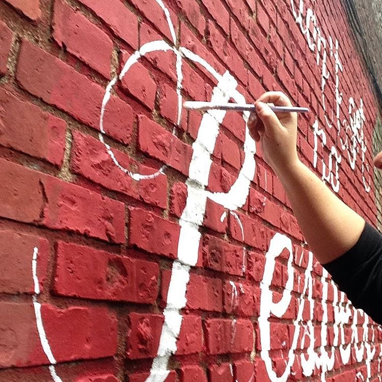 #lettering #rodneydangerfield #mural in the making #queens #kewgardens #literarypaitings @literarypaintings @501seestreets