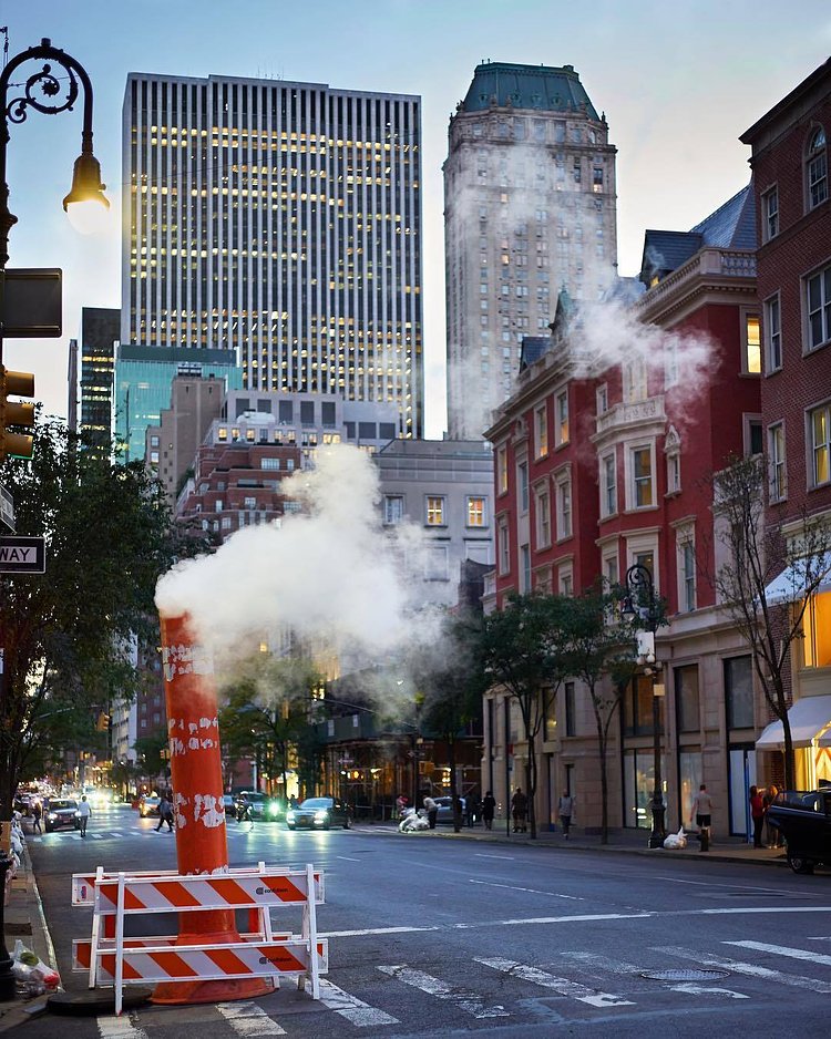 Steam vents in New York, New York