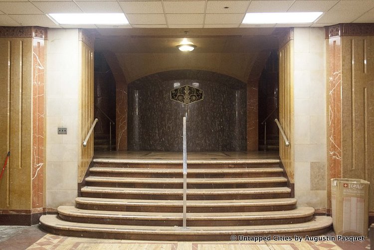 Even the lower level basement has an immense amount of marble – columns, walls and flooring