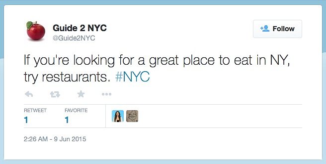 If you're looking for a great place to eat in NY, try restaurants. #NYC