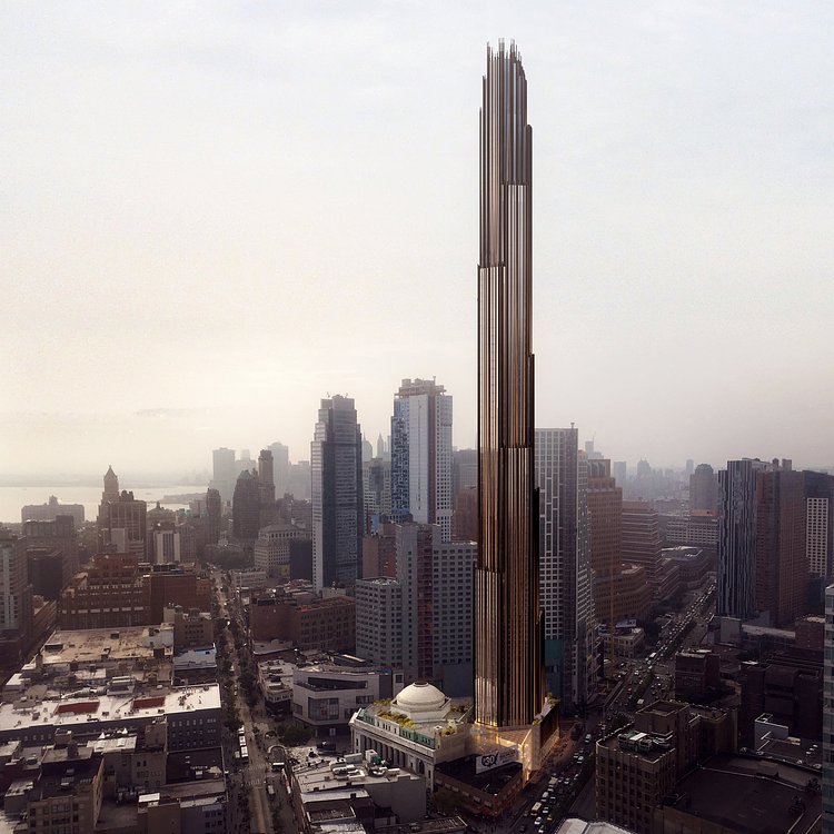 A rendering of the 73-story tower planned for Downtown Brooklyn.