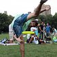 Freestyle Frisbee player Rob Fried jams in Central Park.