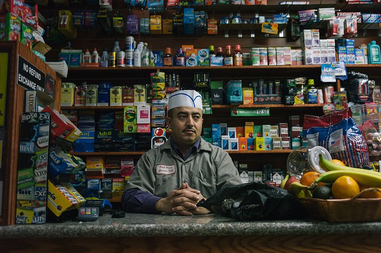 Day-178 | Day 278/365

With B&amp;H's holiday hours, I haven't had much time for anything, like shopping or using any part of my apartment other than my computer or bed. So in the mean time I've been hitting up the local Bodega for the essentials, such as 6 packs of beer and Philly Cheesesteaks, We've gotten to know each other quite well lately. 

Camera Info:

Leica M9 w/ Zeiss 35mm ƒ/2.0 Biogon.

ƒ/2.8 | 1/125 | ISO 800

©Brent Eysler Imaging