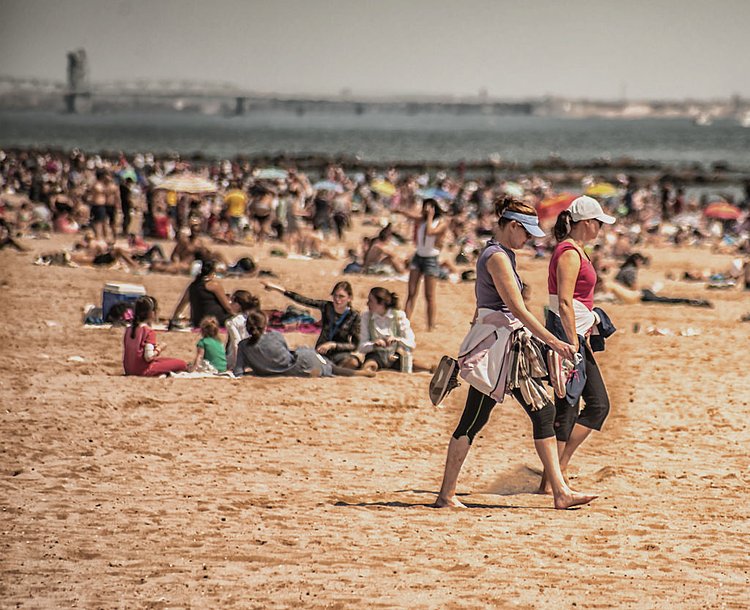 At Coney Island Beach In Brooklyn NY
