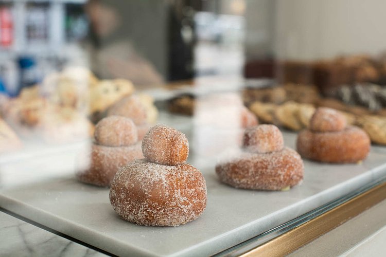 Brioche doughnuts come with their holes. 