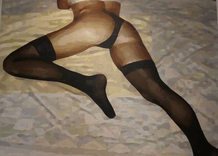 A piece by Carlton Scott Sturgill in "Eutopia" at Snug Harbor.