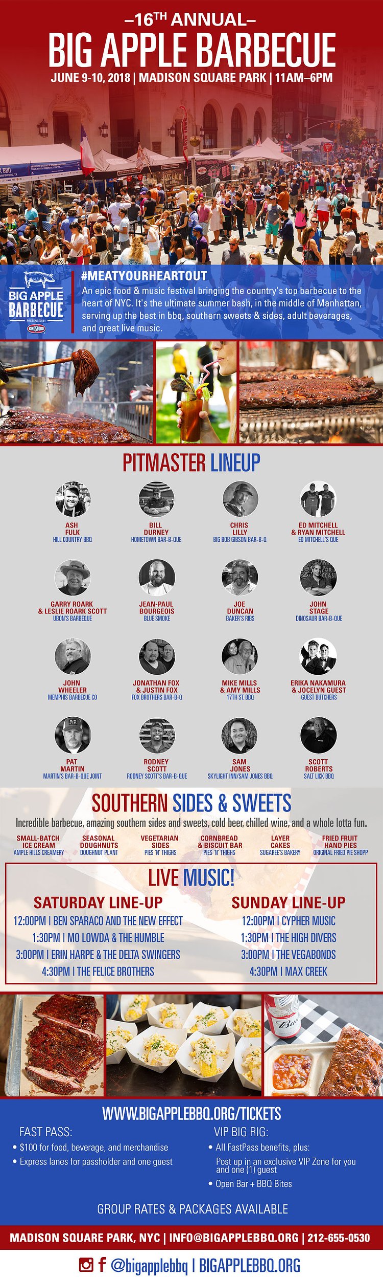 2018 Big Apple Barbecue Block Party Flyer