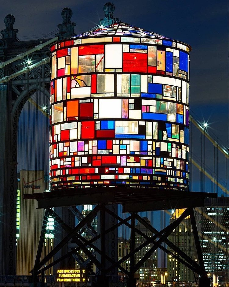 Tom Fruin's Watertower, Dumbo, Brooklyn
