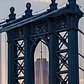 One World Trade Center through the Tower of the Manhattan Bridge, DUMBO, Brooklyn