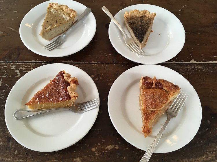 Hojicha, Coffee, Salted Honey, and Apple Pies