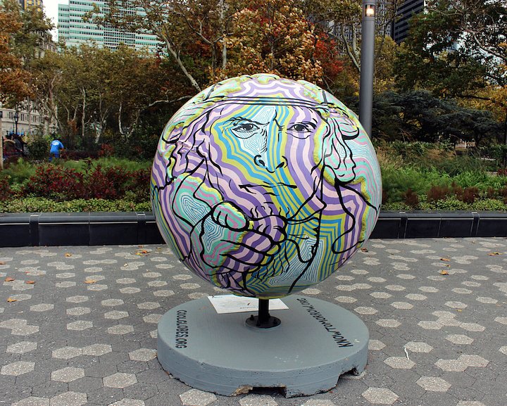 Nancy L Steinmeyer First We Scream, Then We Are for the Cool Globes traveling exhibition