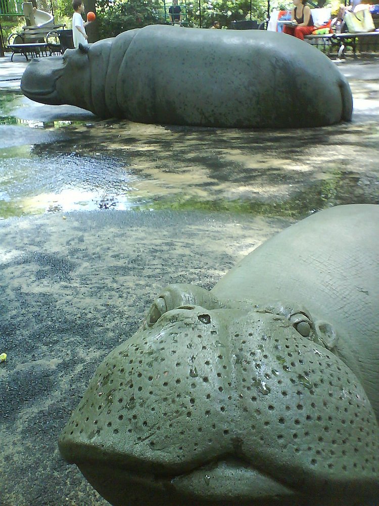 Hippo Playground - Riverside Park, NY | Nice playground, full of shade in the summer. Hippos, turtles, and other critters inhabit this park...