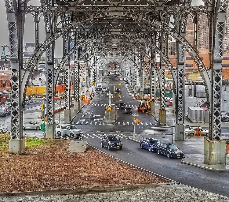 Under the viaduct 12th avenue at 125th street, Harlem, New York