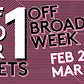 2 for 1 Tickets, Off Broadway Week, Feb 23 - Mar 8