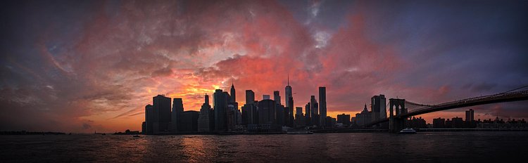 "Tuesday night's sunset from Brooklyn"