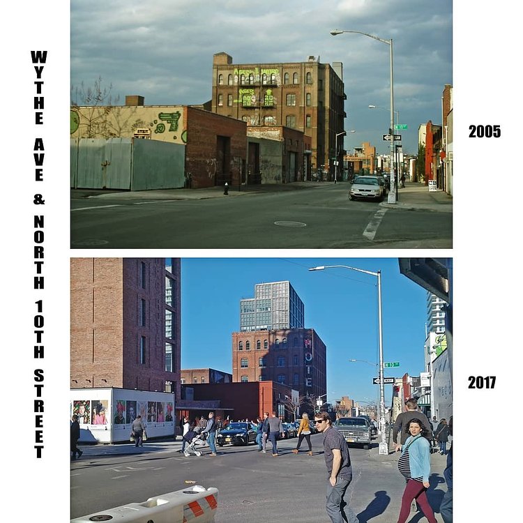 Wythe Ave & N.10 St 
#williamsburg #brooklyn #nyc #disappearingnewyork #graffiti #brooklynhistory #nychistory #beforeandafter #thenandnow #streetphotography #11211 #wytheavenue #missingthepoint #hotel #wythehotel #industrial #potd #gentrification #newyorkcity #architecture #architecturelover #greenpoint #oldschool #hotels #construction #people #abandoned #factories #industrial