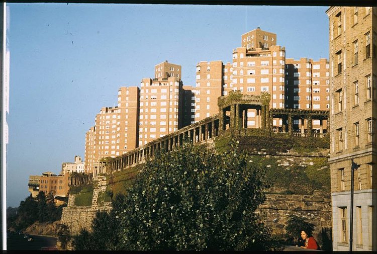Up in Harlem, just north of George Washington Bridge, Cushman captured a shot of Riverside Drive.
