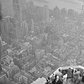 Aerial view of New York City atop the Empire State Building, 1930s