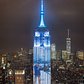 Fashion photographer Bill Cunningham honored during last night's light show for the @harpersbazaarus 150th birthday #bazaar150xtiffany #bazaar150 #BillCunningham #rockefellercenter #topoftherock